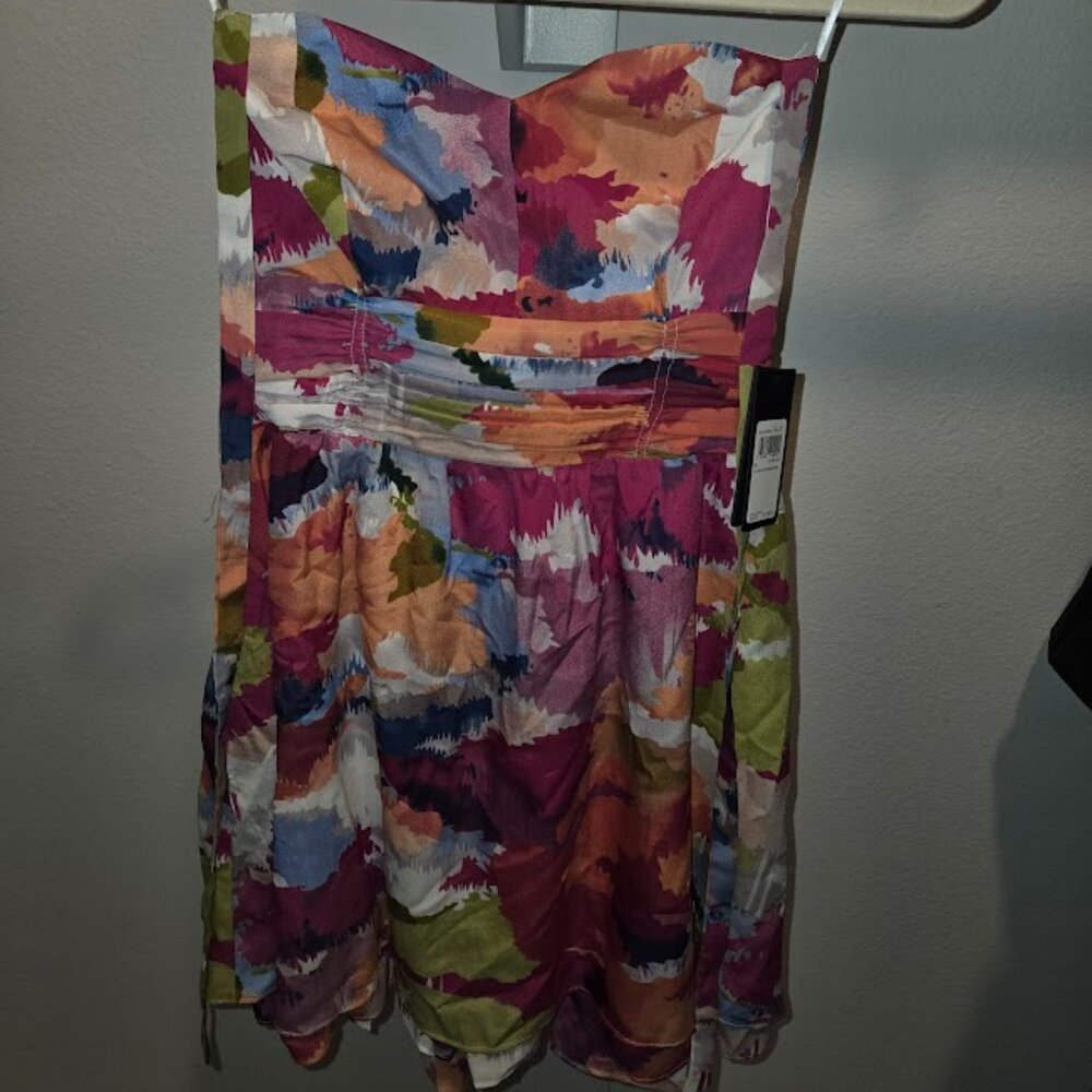 Guess Strapless Multicolor Dress Size 4 Women NWT